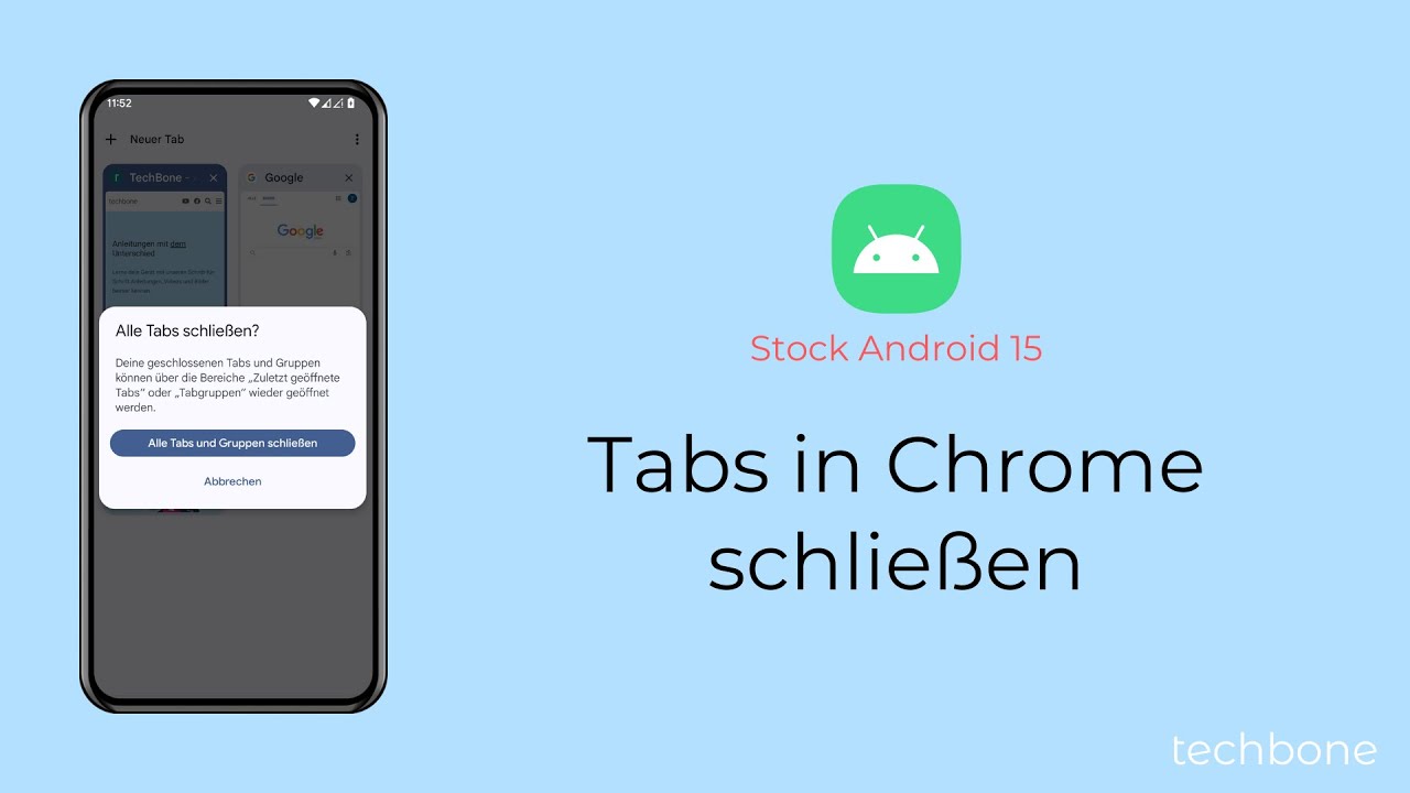 Tabs in Chrome schlie&szlig;en [Android 15]