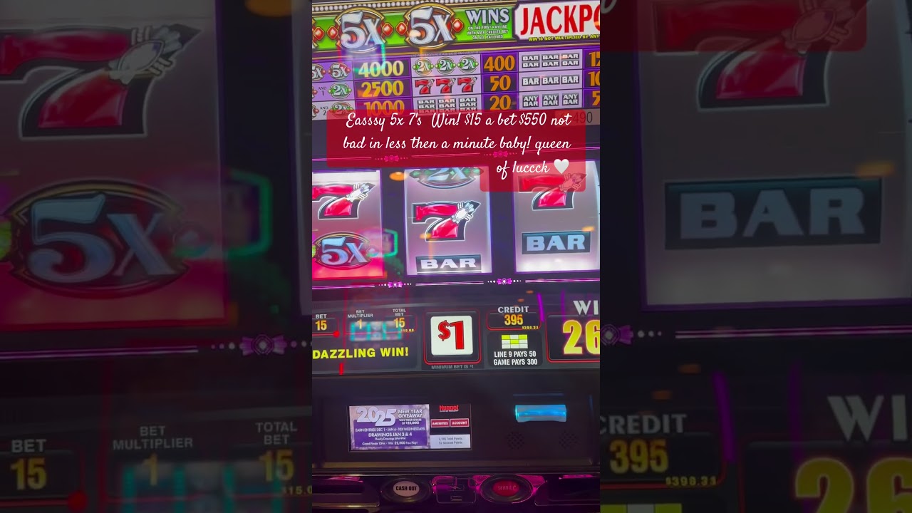 #5x Winn #$15 a bet #$550 hit #queen of luck #casino is the greatest place to be #happy place