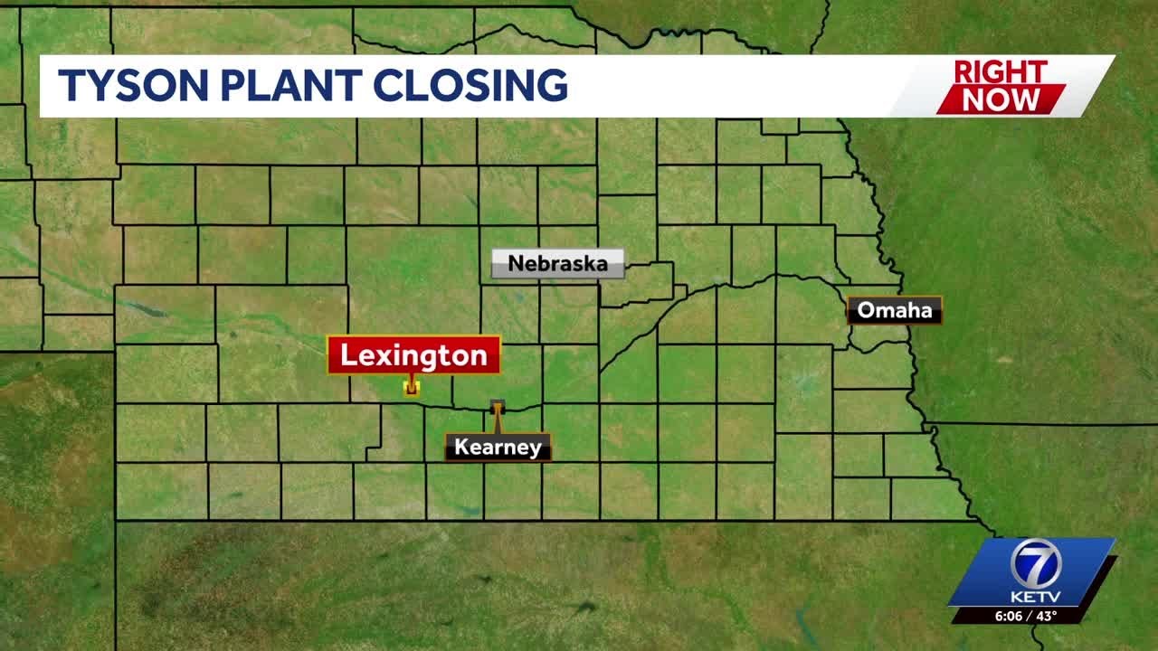 Tyson Foods announces closure of beef processing plant in Lexington, Nebraska