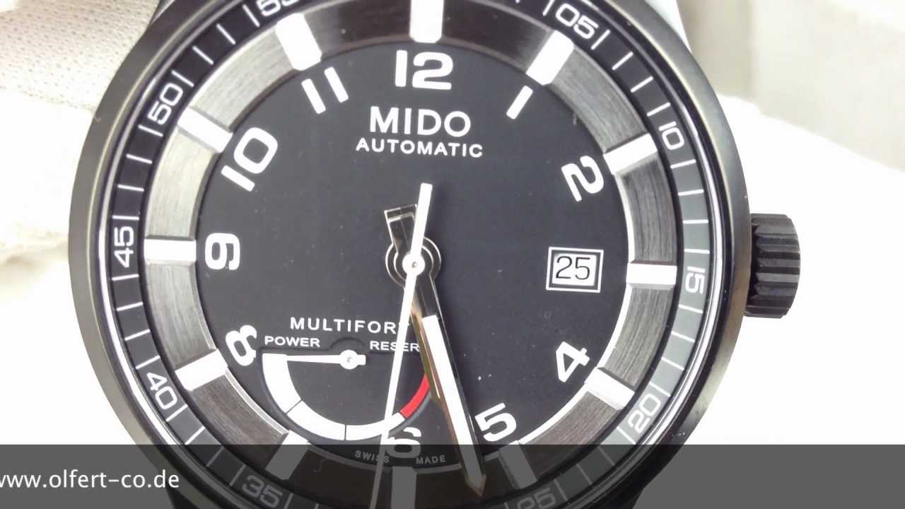 MIDO MULTIFORT POWER RESERVE M005 424.36.052.22 www.olfert.co