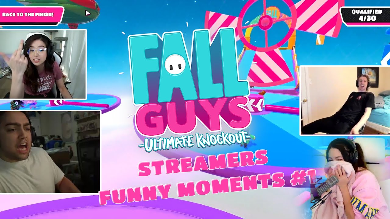 *NEW* TWITCH STREAMERS Fall Guys Funny Moments(Pokimane, xQc, mizkif) #1