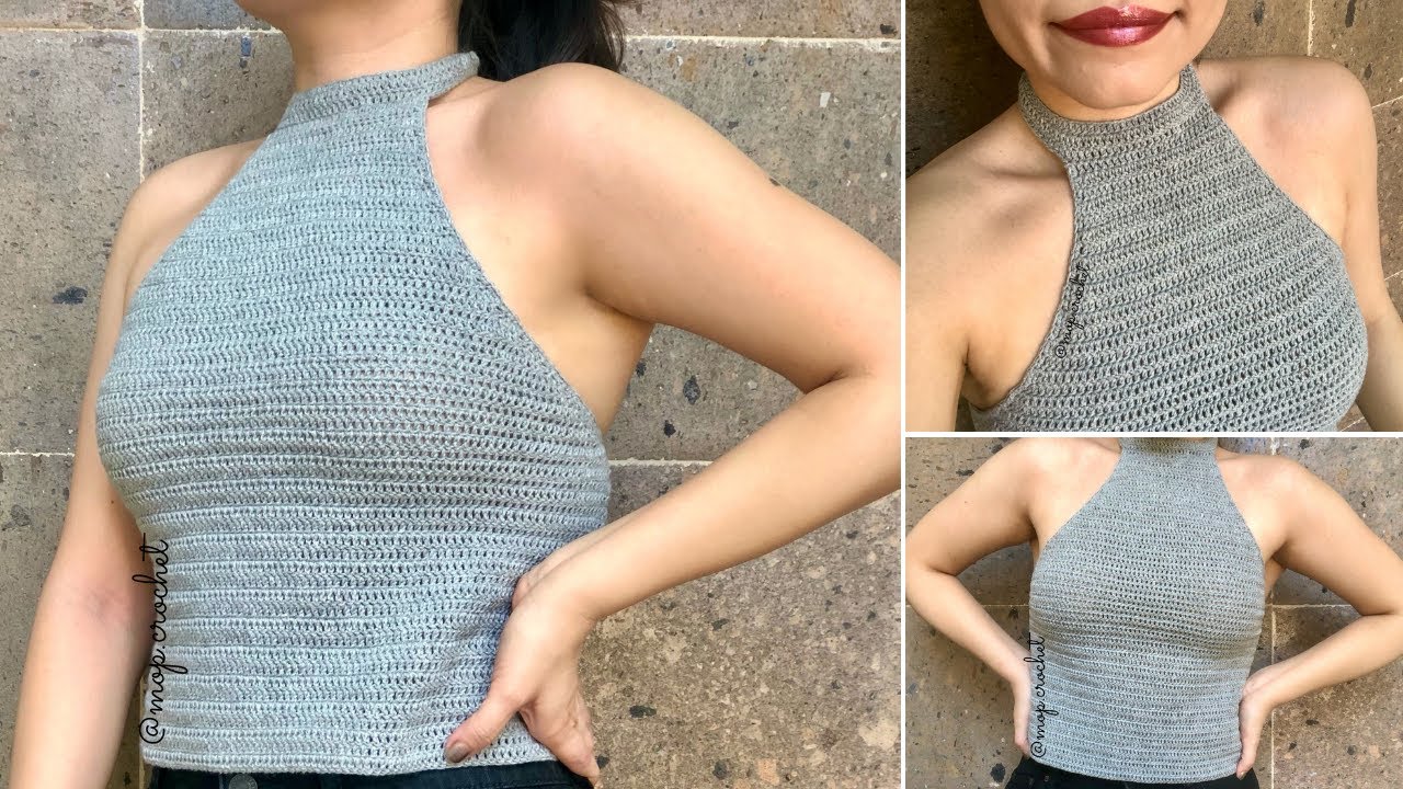 Top a Crochet | Halter | Fácil y Rápido! | Diestra