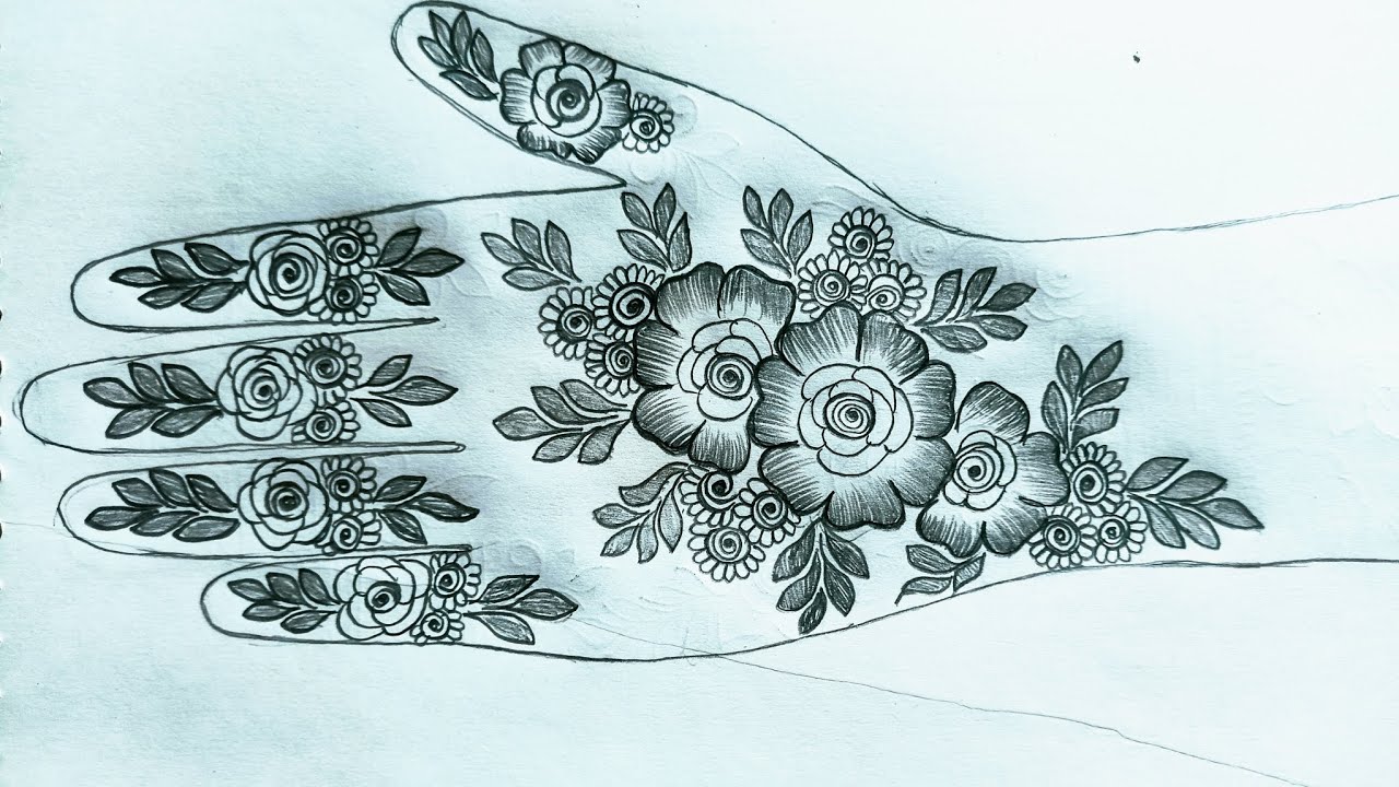 Beautiful simple stylish mehndi design || pencil sed mehndi design || mehndi ka design easy simple 