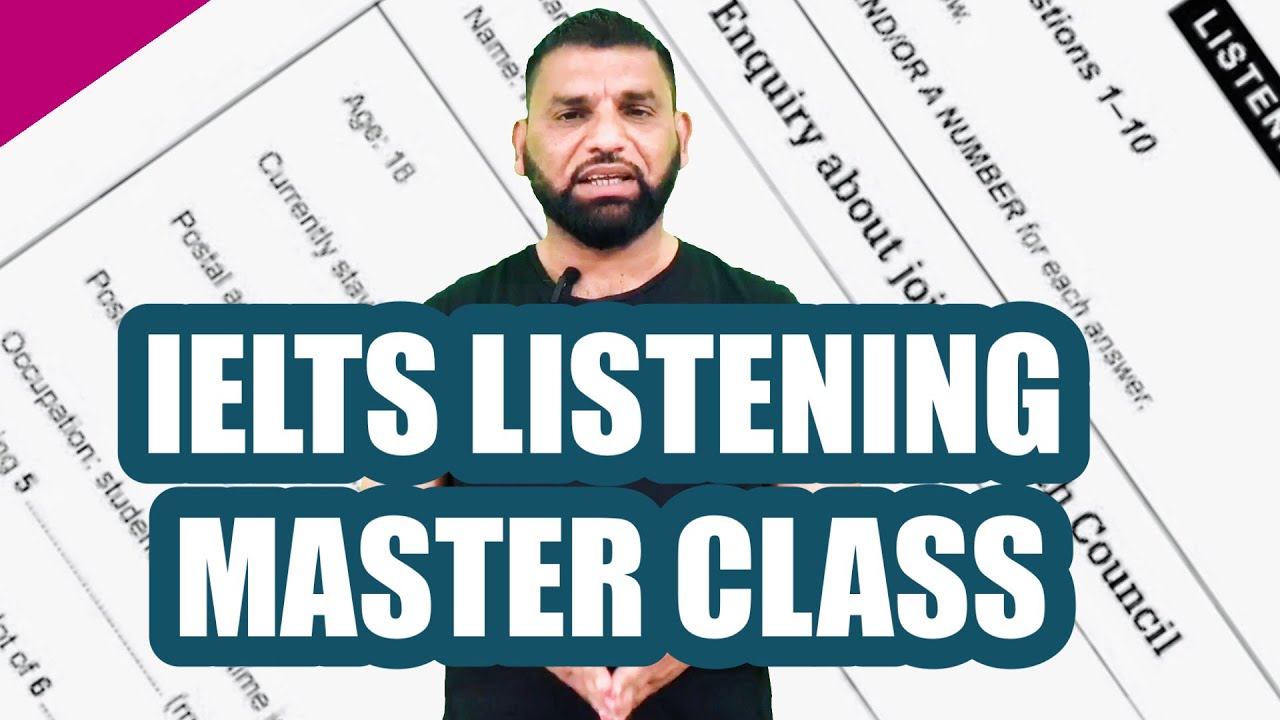 IELTS Listening Master Class|IELTS Listening Fill in the blanks|