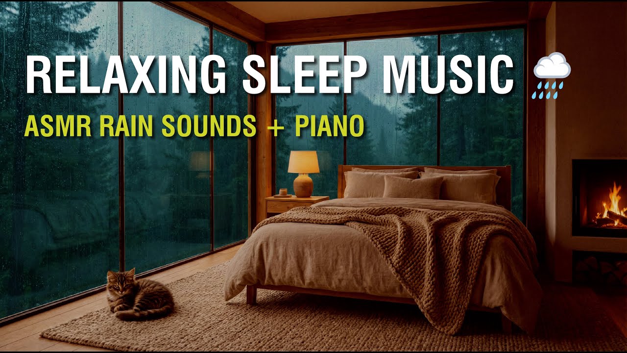 Deep Sleep Music & Rain Sounds 🌧️ Relaxing Piano for Insomnia, Stress Relief, Meditation