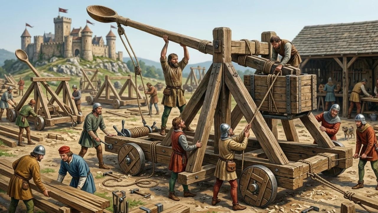 Inside the Catapult Workshop: The Machine That Broke Fortress Walls (Full Process)