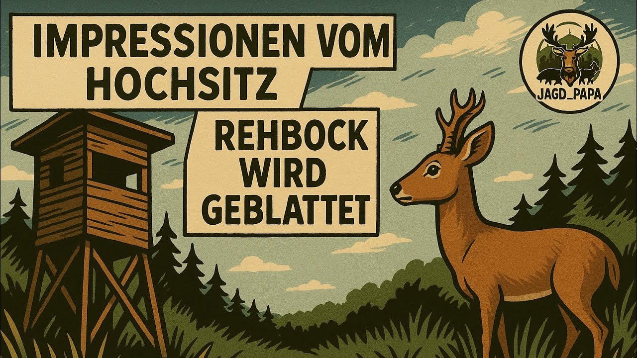 Impressionen vom Hochsitz #2 / Rehbock wird geblattet 🦌