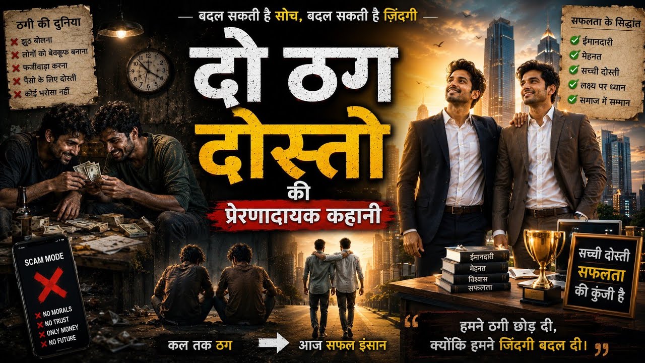 दो ठग दोस्तों की प्रेरणादायक कहानी | Do Thag Dosto Ki Inspirational Story | Motivational Video