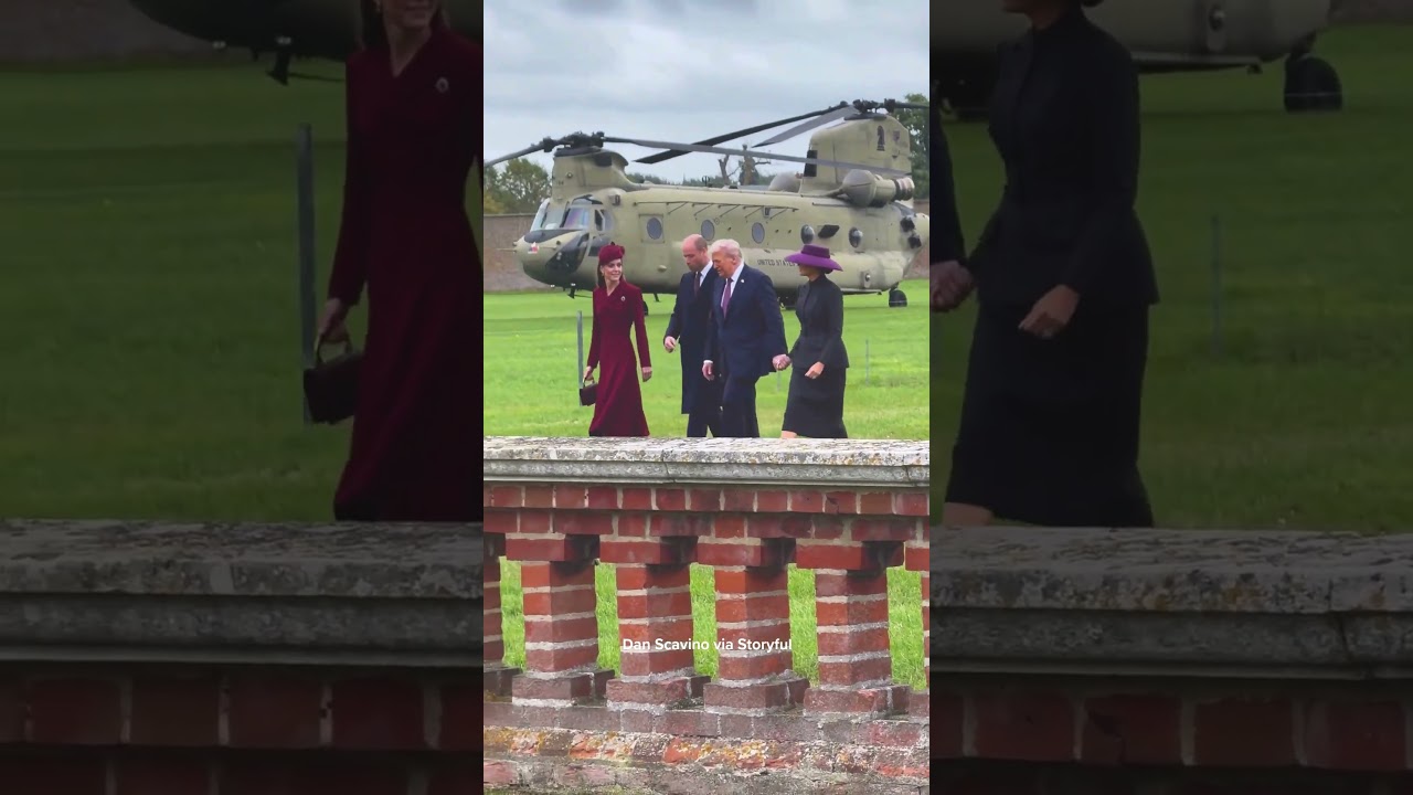 Donald and Melania Trump Accompanied by William and Kate at Windsor Castle
