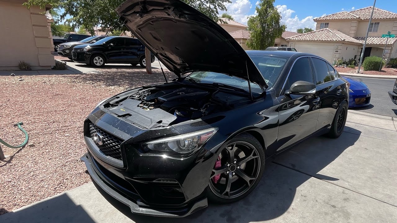 BMS Intakes install Q50 Turbos are Sneezing