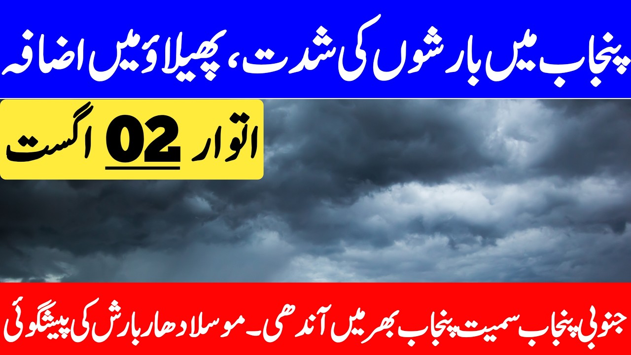 Monsoon Torrential Downpour Prediction on Weekend in Punjab | Punjab Weather Report
