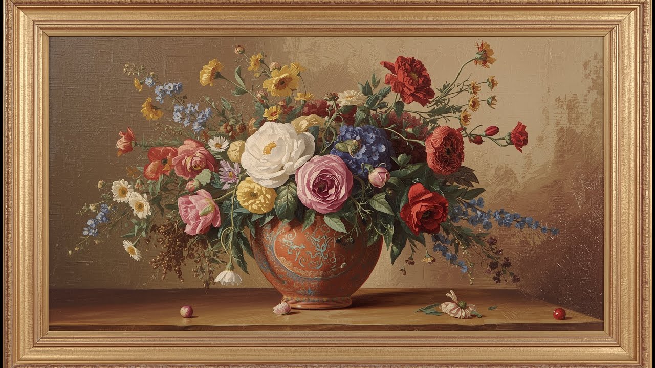 Vintage Floral Art 🌸 Free 2 Hour Samsung Frame TV Screensaver 2026