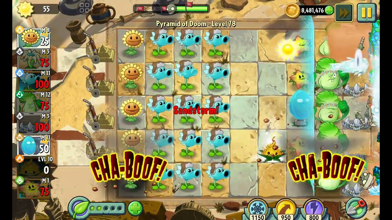 Plants Vs Zombies 2 - Pyramid of Doon - Level 78