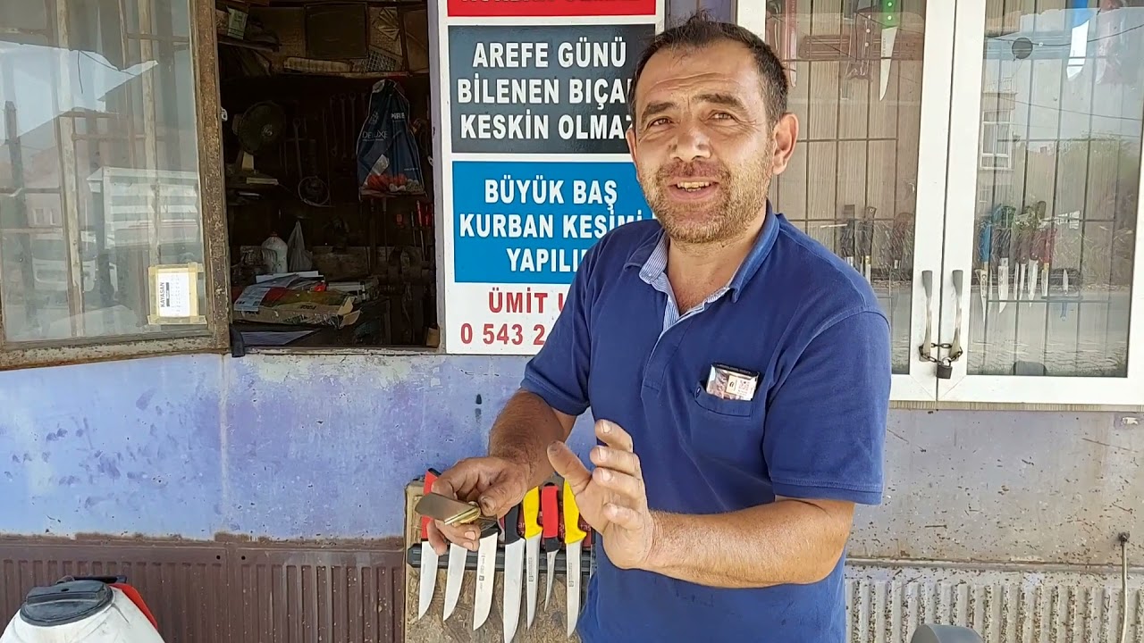 PROFESYONEL BIÇAK BİLEME..BIÇAK BİLEMEK SANATTIR..JİLET KESKİNLİĞİ!! (ÜMİT USTA)