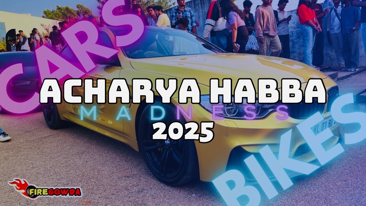 Acharya Habba 2025 🔥 Insane Car & Bike Stunts 🚗💨🏍️💥 #firegowda #Acharyahabba2025   @MrSurivlogs