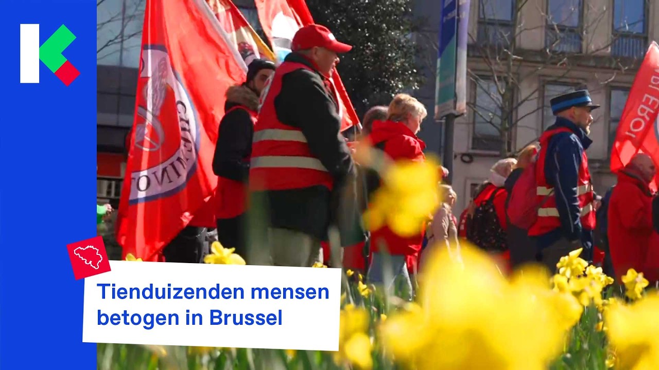 Tienduizenden mensen betogen in Brussel