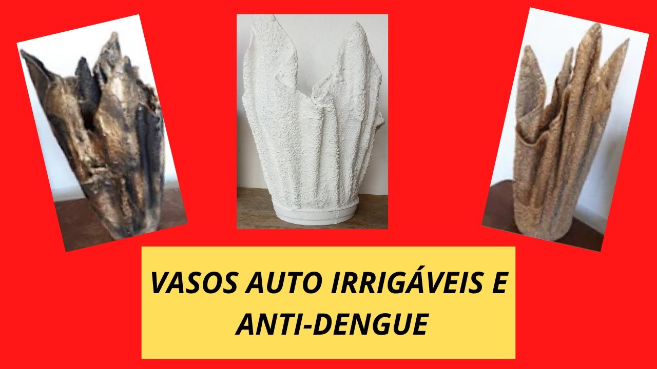Como fazer Lindos Vasos com Toalha de Banho e Cimento, Auto Irrigável e Anti-Dengue.