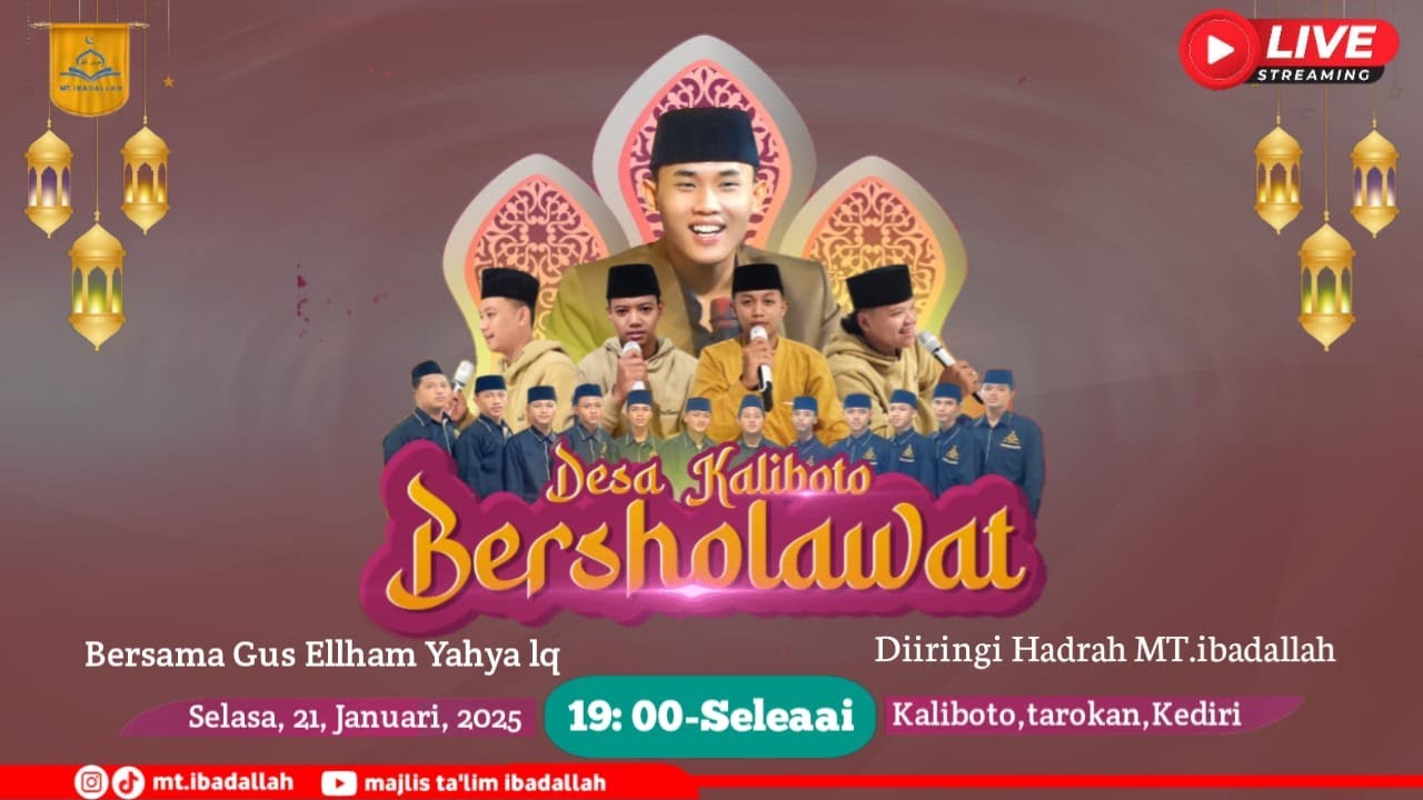 LIVE MT. IBADALLAH BERSAMA GUS ELLHAM & HADRAH MT.IBADALLAH