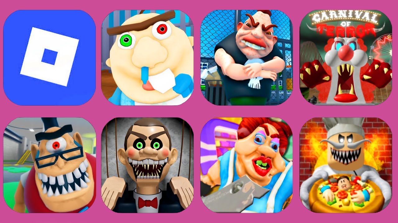 ROBLOX.Escape Baby Bobby Daycare.Escape School Bully! (Obby).Escape Carnival Terror,ROBLOX HARD MODE