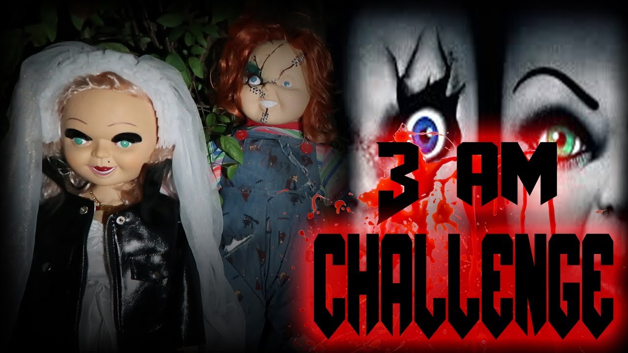 (POSSESSED CHUCKY DOLL & TIFF) 3 AM OVERNIGHT CHALLENGE || ONE MAN HIDE AND SEEK WITH HAUNTED DOLLS!