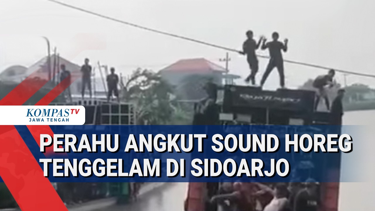 Perahu Angkut Sound Horeg Tenggelam di Sidoarjo