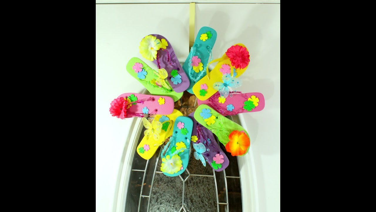 DIY:  DOLLAR TREE FLIP FLOP SUMMER WREATH