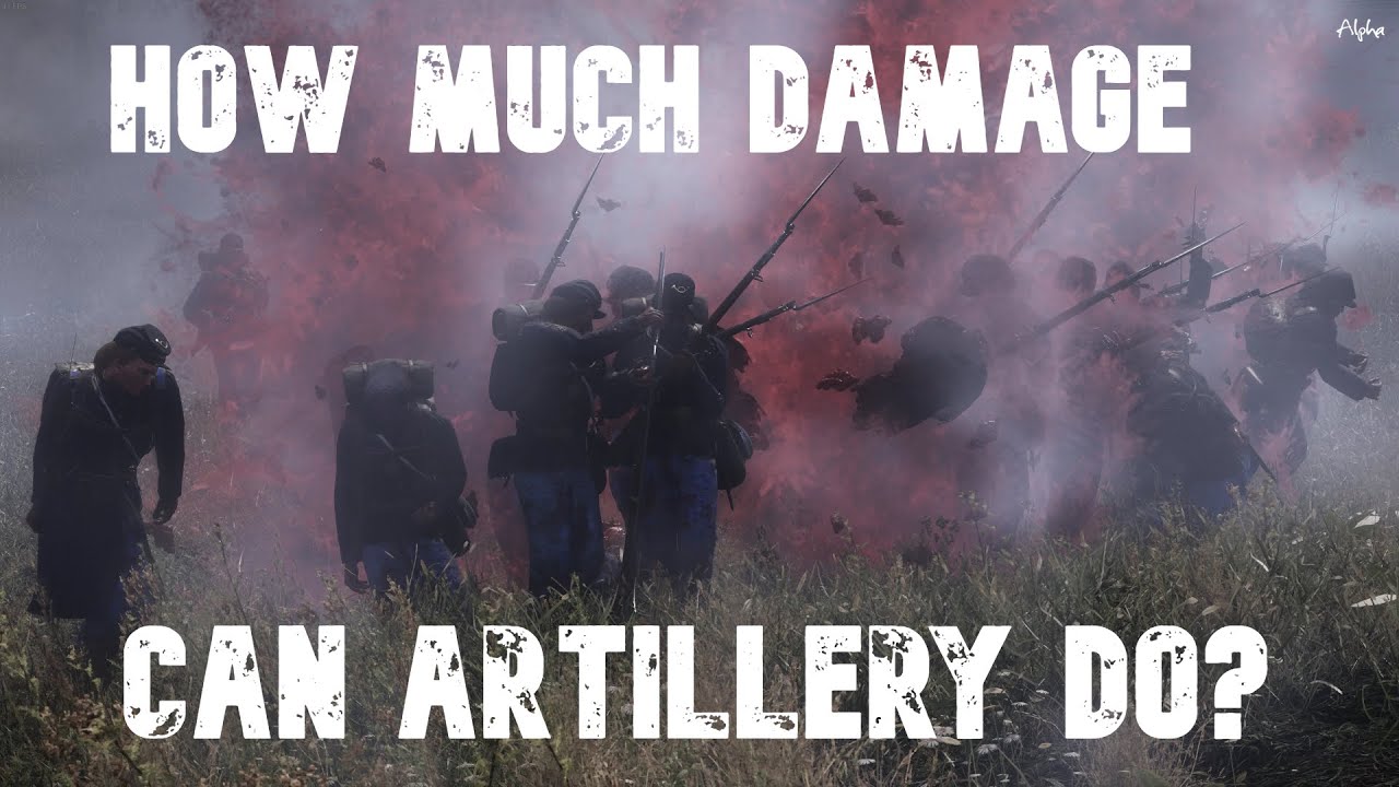 How much damage can artillery do? War of Rights Line Battle