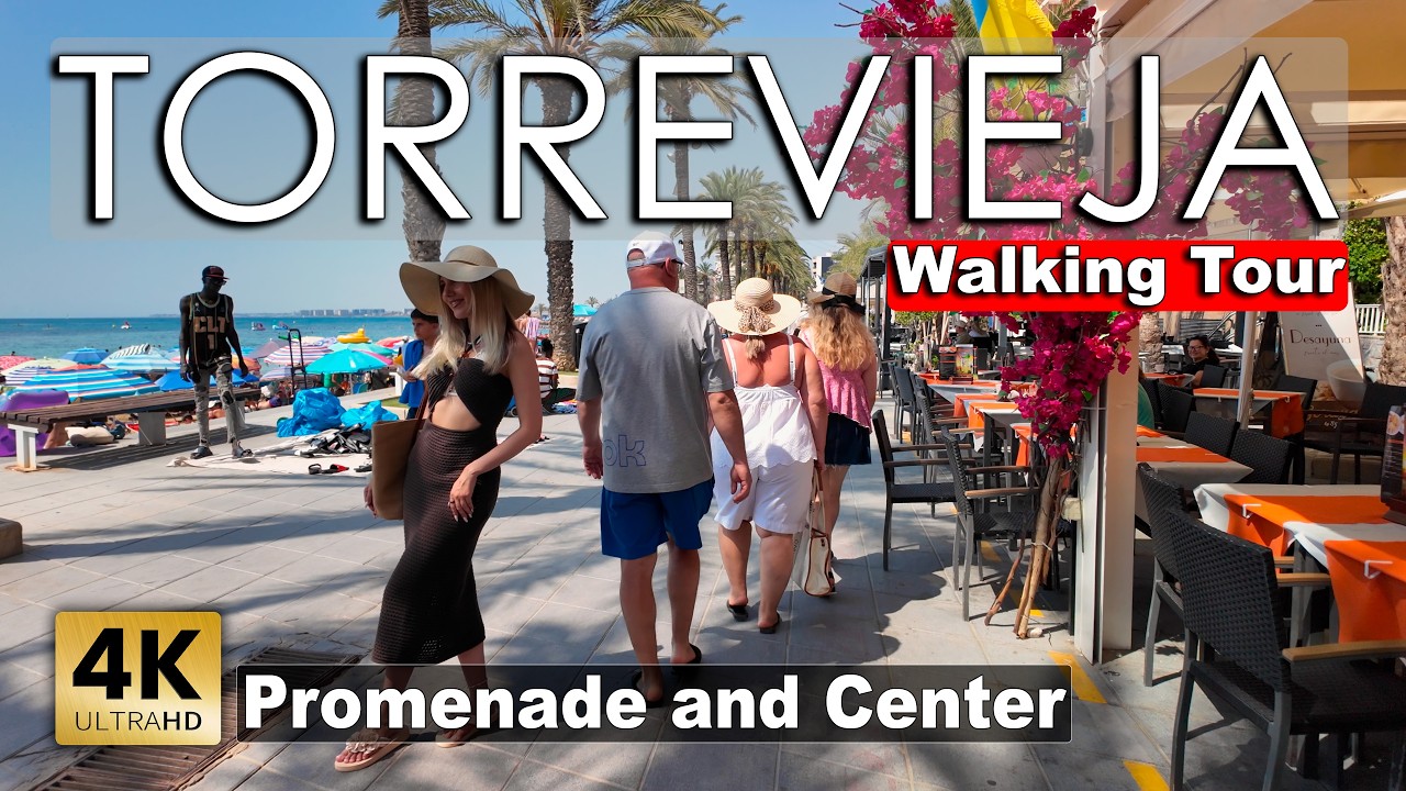 Torrevieja - Promenade And Center, August 9, 2025 - Spain | Costa Blanca - Walking tour [4k 60fps]