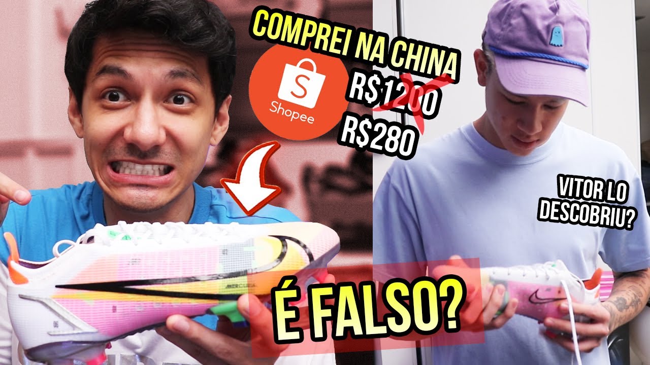 COMPAREI UMA CHUTEIRA DA SHOPEE COM UMA ORIGINAL | É FALSA MESMO?