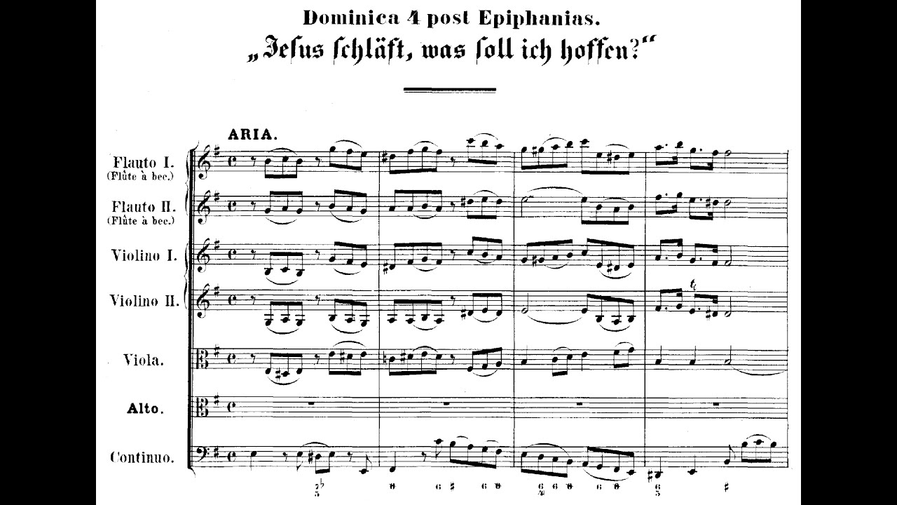 Johann Sebastian Bach - Cantata: Jesus schläft, was soll ich hoffen, BWV 81. {w/ score.}