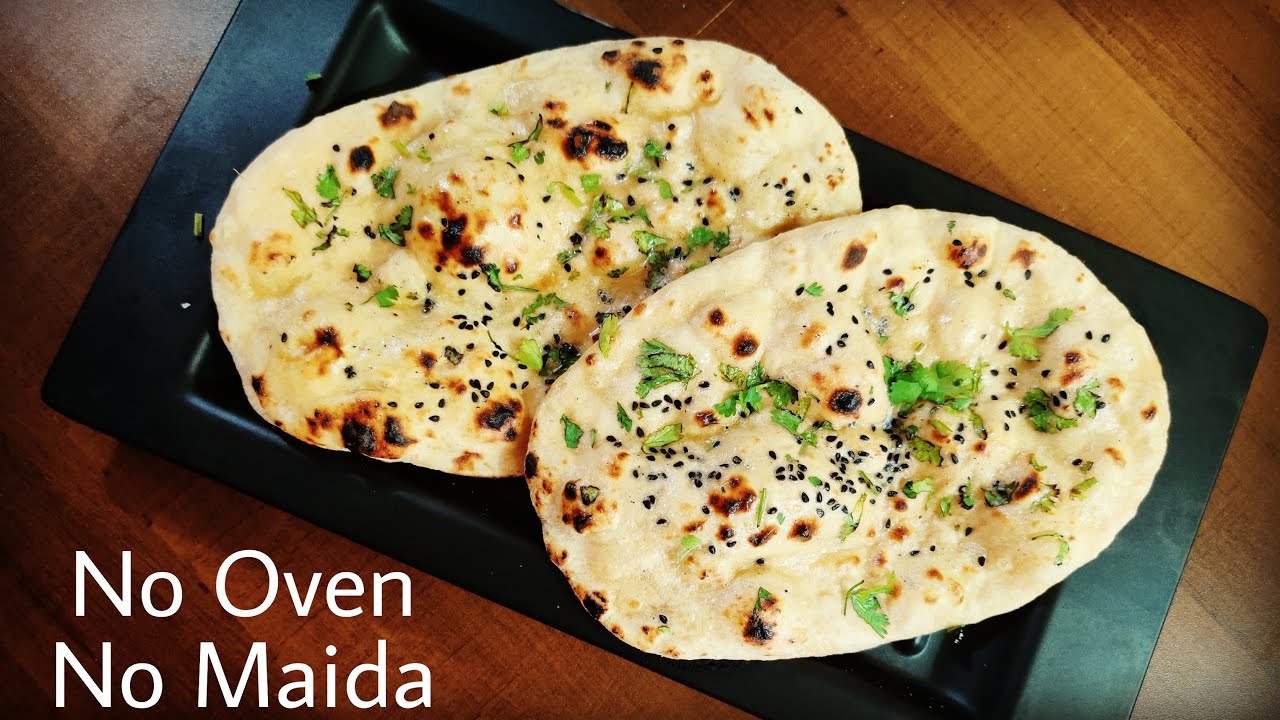Butter Naan |  No Oven, Wheat Flour Naan | Lockdown Recipe | The Veggie Rasoi |