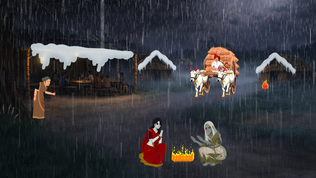ठंड में बारिश की रात और एक अजनबी गाँव| Horror Story |One cold rainy night| |Hindi kahani 