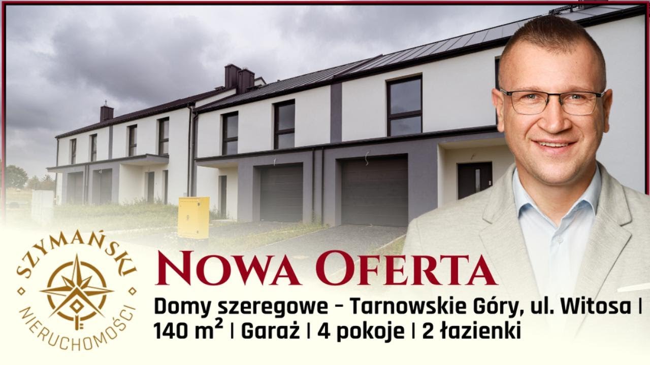 NOWE DOMY SZEREGOWE W OFERCIE!  Tarnowskie Góry, ul. Witosa 58 | Dom 140 m² | 5 pok. | Ogród | Garaż