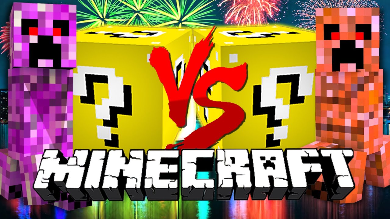 Minecraft: NEW YEAR LUCKY BLOCK CHALLENGE | Firework Creeper Battles!!