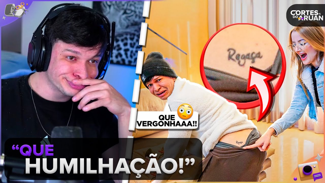 ARUAN REAGE: DESCOBRI QUE MEU CRUSH TEM UMA TATUAGEM NA BUND4 😳 ele ficou sem graça (KAROL KAVIC)