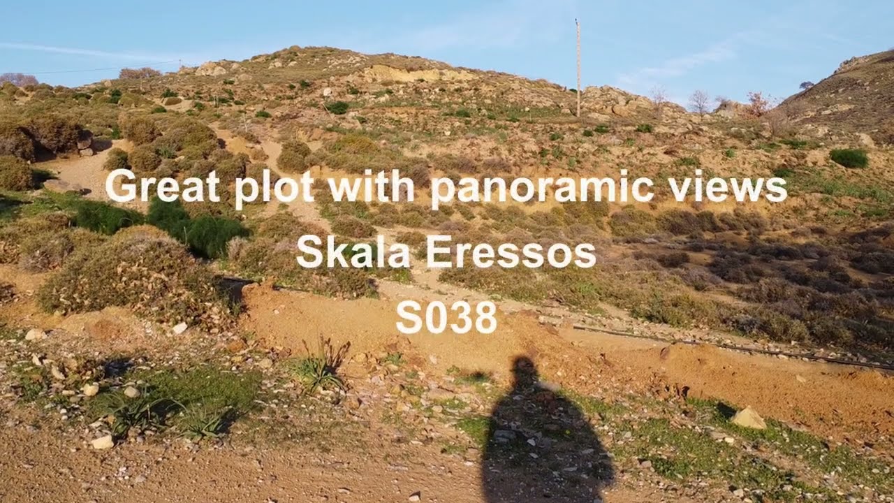 Great plot with panoramic views in Skala Eressos - For Sale ID-S038