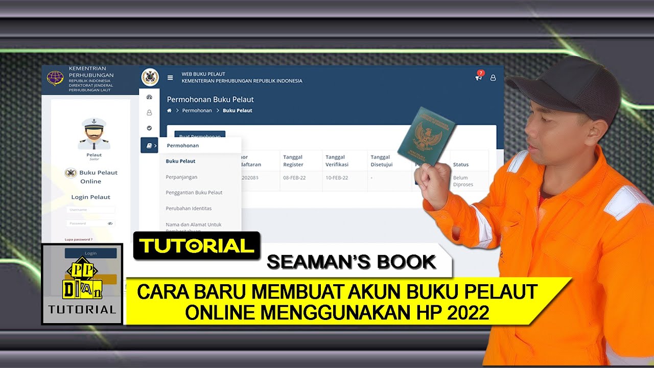 CARA BARU MEMBUAT AKUN BUKU PELAUT ONLINE ATAU SEAMAN'S BOOK ONLINE MENGGUNAKAN HP 2022