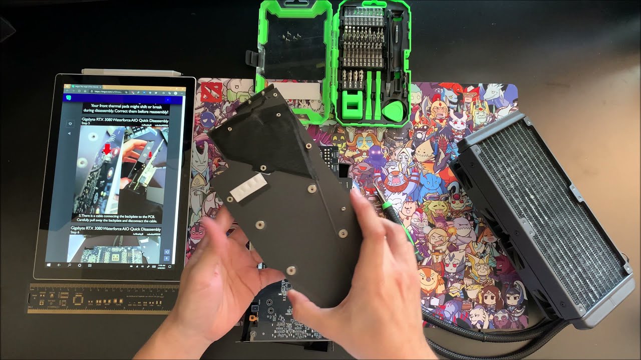 Disassembly of RTX 3080 AORUS XTREME WATERFORCE 10G