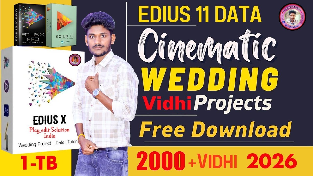 2000+Vidhi Project ll Edius 11 Data Cenemetic Wedding Project l Free Download #playeditsolutionindia