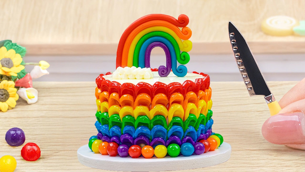 Enchanting Mini Rainbow Cake Recipe With KitKat 🍫🌈 Fun KitKat Cake Decorating Tutorial