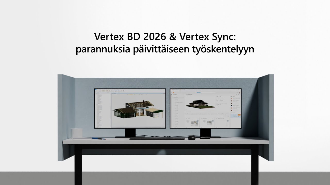 Vertex BD 2026 & Vertex Sync | Rakennusalan ohjelmistopaivitykset