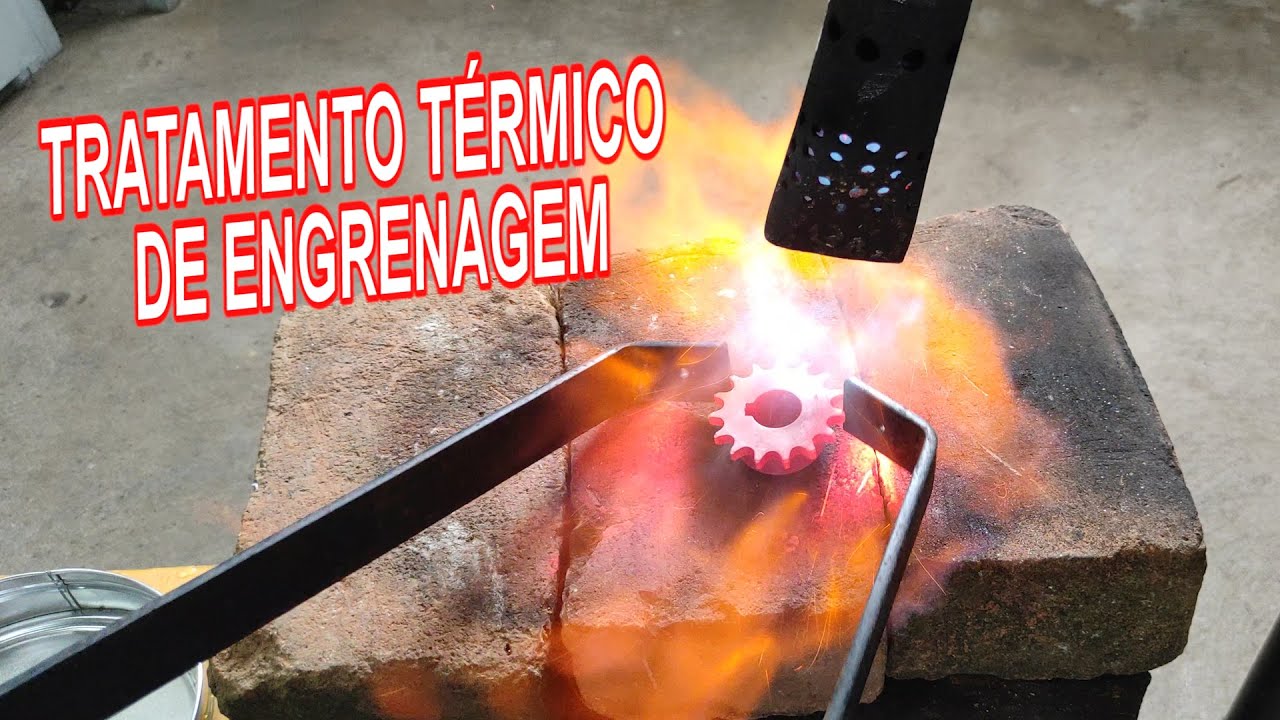 TRATAMENTO TÉRMICO de ENGRENAGEM para CORRENTE + ABRIR RASGO de CHAVETA no TORNO
