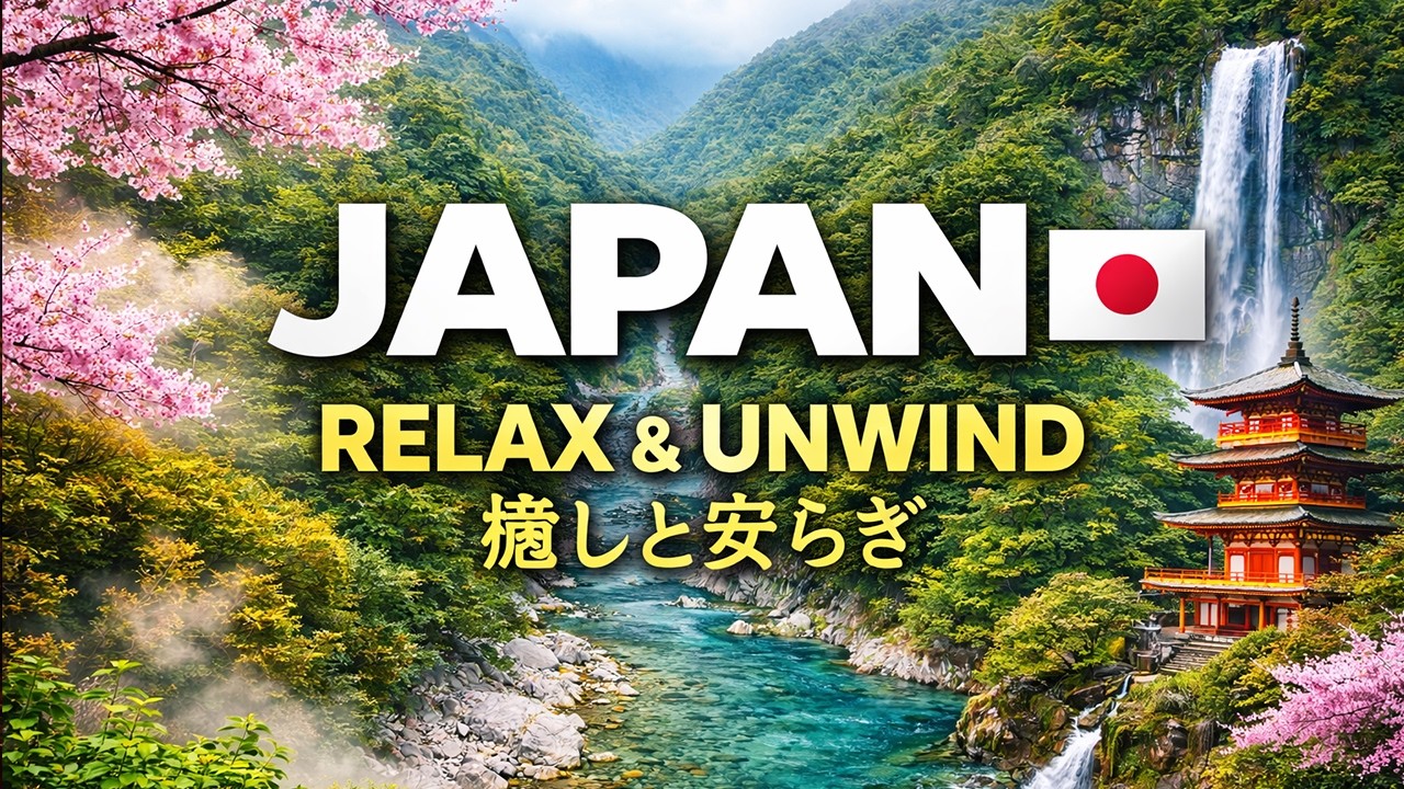 Japan Nature from Above 🇯🇵 4K Drone Relaxation Film | Calm Cinematic Ambient Music ｜癒しの空撮4K