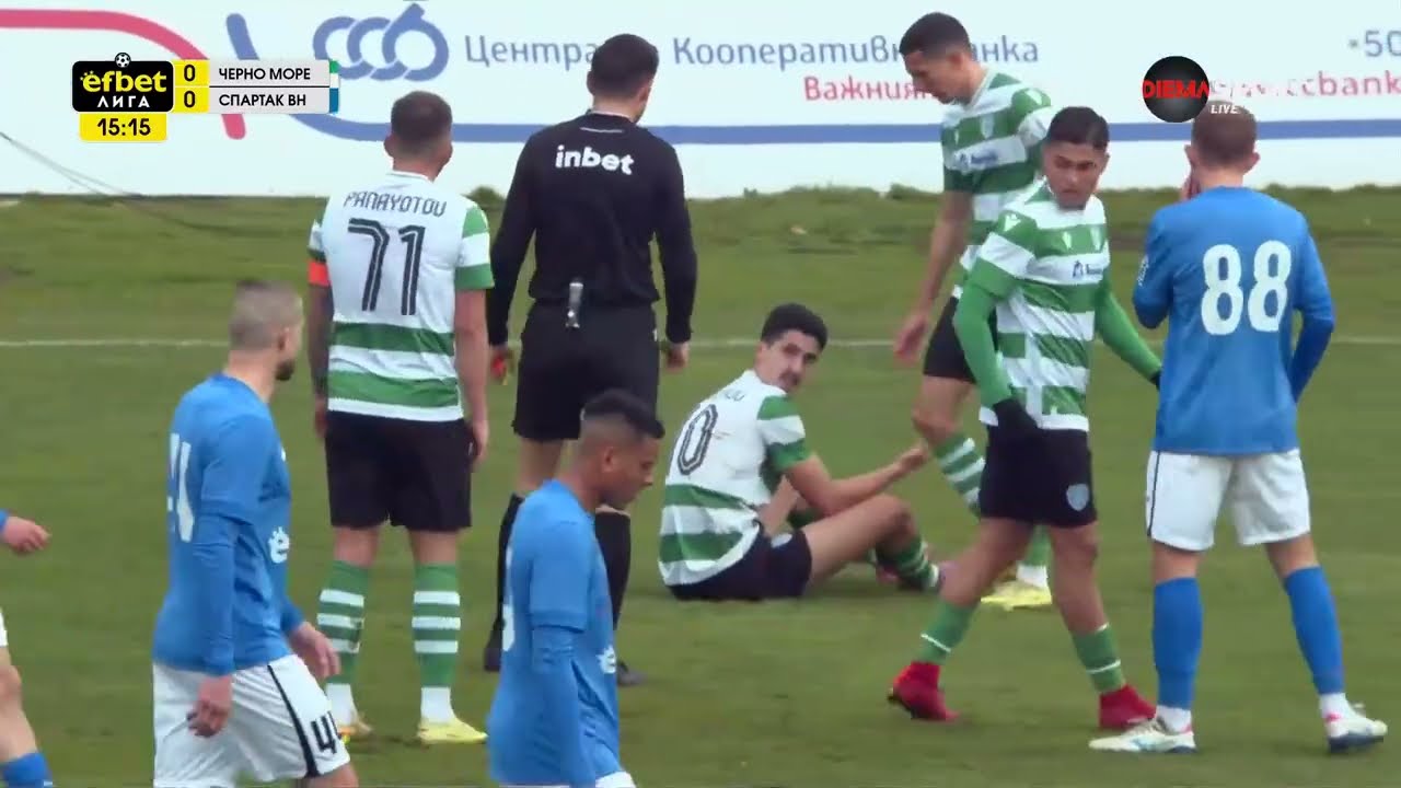 Червен картон за Мартин Георгиев в дербито на Варна