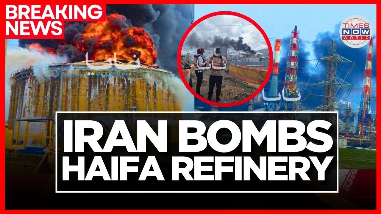 IRAN ATTACKS ISRAEL LIVE | Massive Fire Erupts At Haifa Oil Refinery After Direct Missile Hit