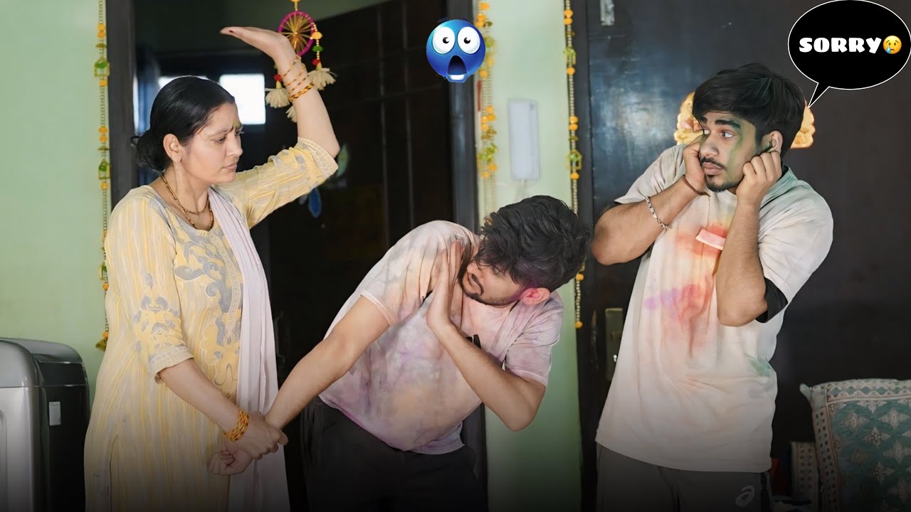 MOHIT ओर HARSHIT नें पी भाँग 😨|| Holi Prank on maiya 😁 Ghar Me Ho Gaya Bawal || Ruchi Mohit 