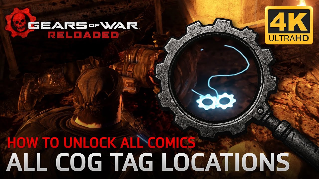 Gears of War: Reloaded - All 33 COG Tag Locations | How to Unlock All Comics