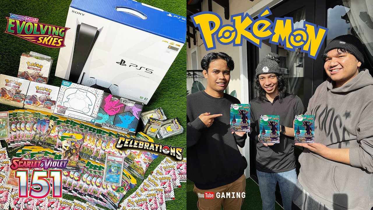 🔴1 UMBREON = 1 PS5 - OOHAMI OPEN 210 PACKS EVOLVING SKIES, CELEBRATIONS & 151 | Pokémon Malaysia 