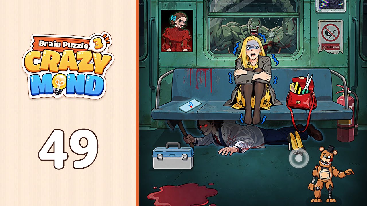 Brain Puzzle 3: Crazy Mind Level 49 Subway Panic | Every Puzzle Solved! 🎯