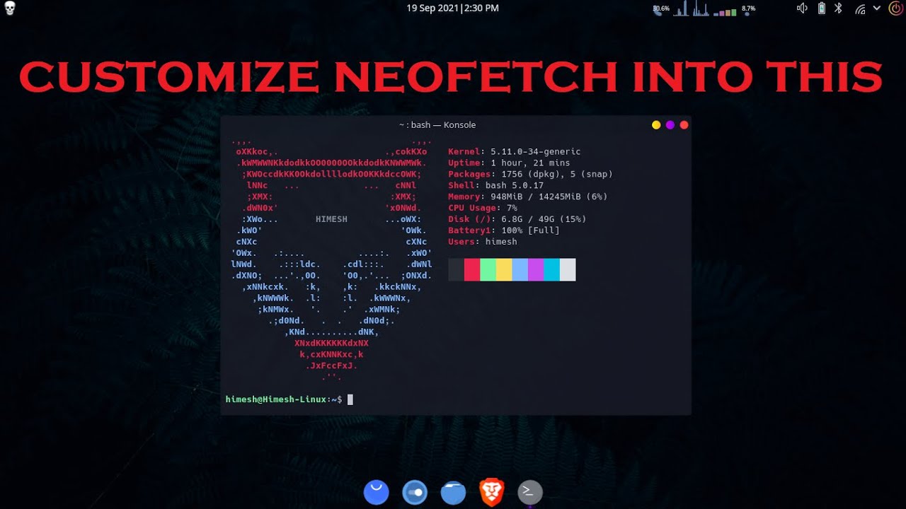 Add custom ASCII logo to neofetch | easy af | no extra software | custom neofetch | customization
